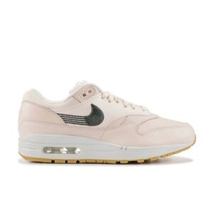 Nike Women's Light Pink Air Max 1 with Charcoal Swoosh and Gum Outsole